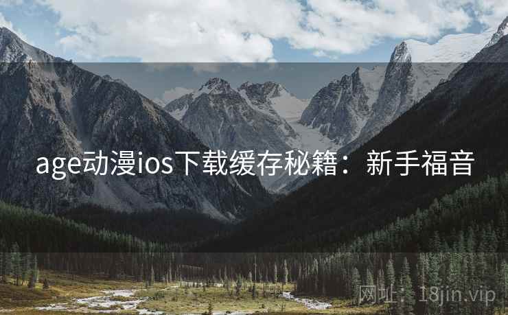 age动漫ios下载缓存秘籍：新手福音